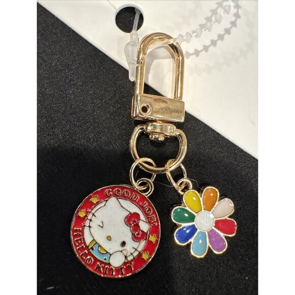 Cute Bag Keychain Hello Kitty Colorful Enamel Zipper Pull Charm Keyring NEW - Picture 2 of 4